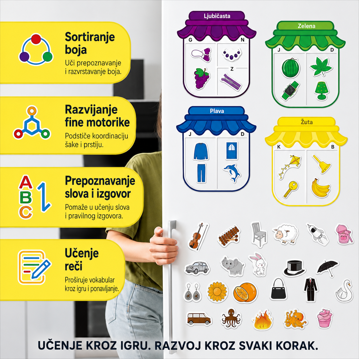 Edukativni Montesori magneti za decu